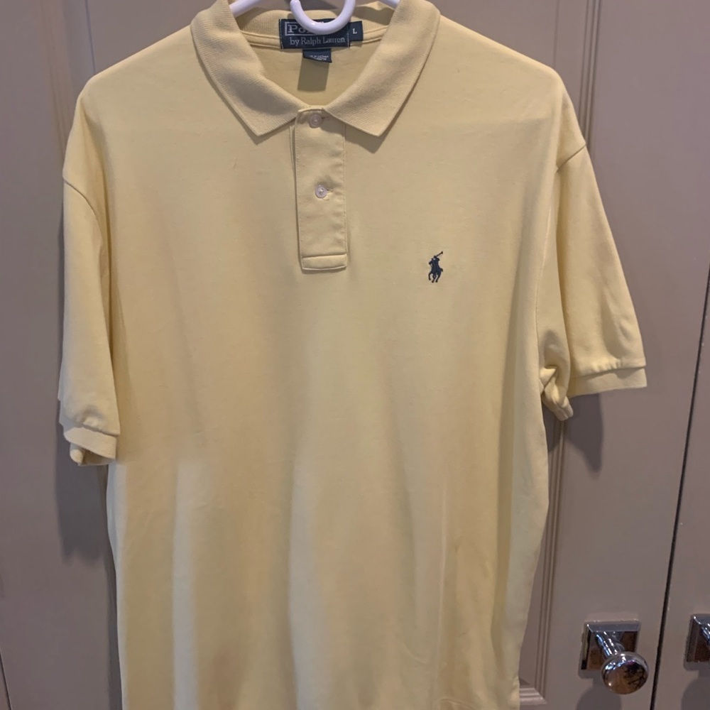 Polo by Ralph Lauren Mens Yellow Polo L - Picture 5 of 6
